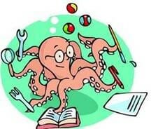 Octopus multitasking